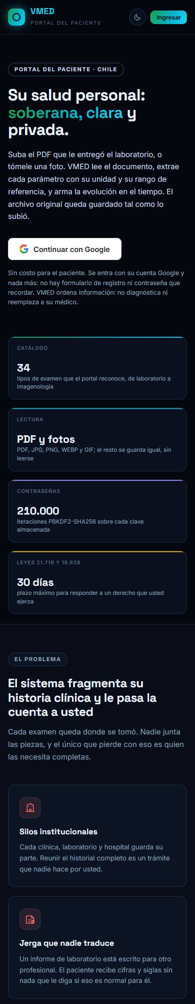 Captura móvil de vmed.cl